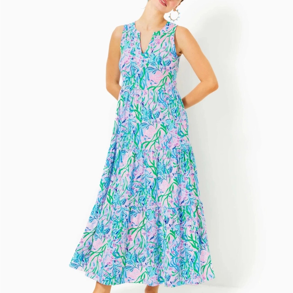 Lilly pulitzer Sydnee Sleeveless Maxi Dress - Multi Seacret Escape size small